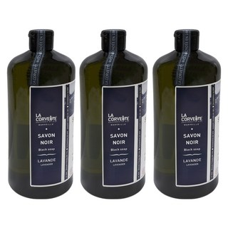 LA CORVETTE 法釩馬賽莊園 馬賽家事多功能濃縮黑皂液 薰衣草, 1L, 3瓶