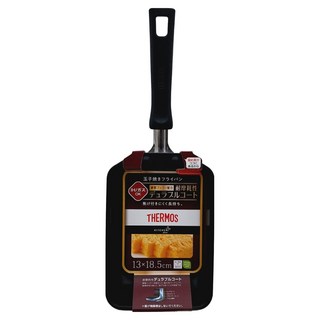 THERMOS 膳魔師 厚鑄耐摩玉子燒鍋 KFM-013E R 紅色, 18.5cm, 1個
