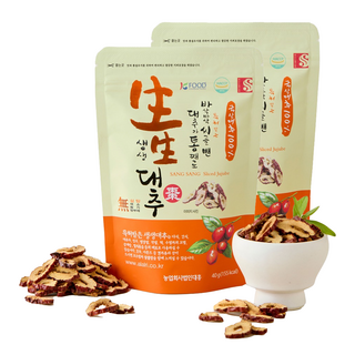 생생대추 국산 대추칩 슬라이스, 2개, 40g