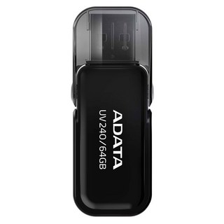 ADATA 威剛 隨身碟 UV240 黑色, 64GB, 1個