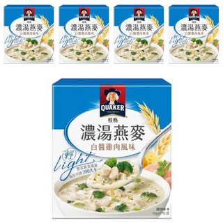 QUAKER 桂格 濃湯燕麥 白醬雞肉風味 5包, 225g, 5盒