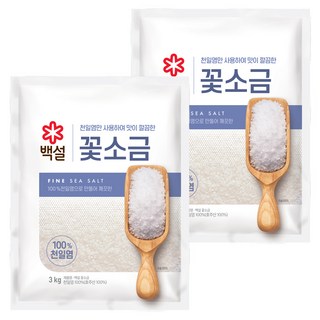 CJ BEKSUL 白雪 花鹽, 3kg, 2個