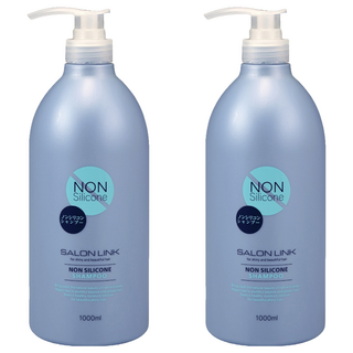 KUMANO 熊野油脂 Salon Link 亮澤沙龍洗髮精 無矽靈 清新, 1L, 2瓶