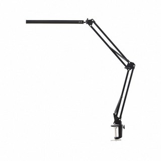 LED護眼檯燈夾座款 78顆LED燈 3種色溫模式 10級亮度調整 USB電源 鋁+ABS材質, 黑色