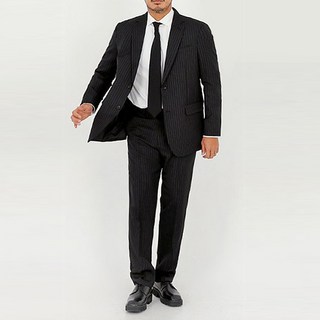 FIVELARGE 男士寬鬆條紋大尺碼西裝套裝