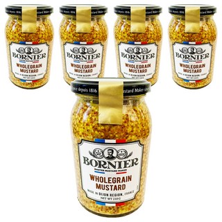 BORNIER 全穀芥末籽醬, 210g, 5個