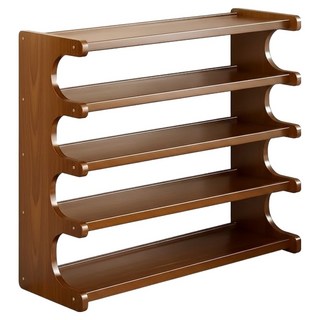 小麥購物 簡約多層置物鞋架 L1449 60 x 20 x 68cm 5層, 茶色, 1個