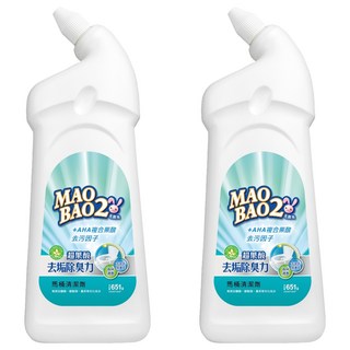MAO BAO2 毛寶兔 超果酸馬桶去垢除臭清潔劑, 651g, 2瓶