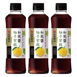 萬家香 玩味廚房 柚子紫蘇和風醬, 無油配方, 350ml, 3瓶