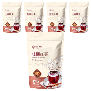 糖鼎 黑糖磚 桂圓紅棗, 30g, 13顆, 5袋