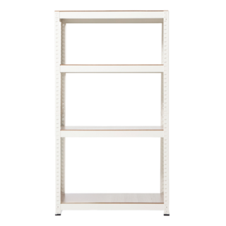 comet 免螺絲角鋼置物收納架, 白色, 4層