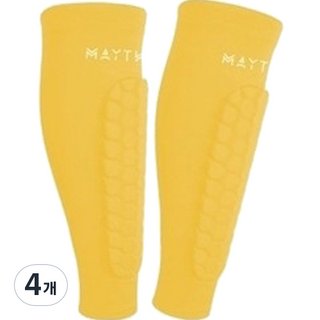52 MAYTWO 全家運動 足球 室內足球 護脛 淺黃色, 4個