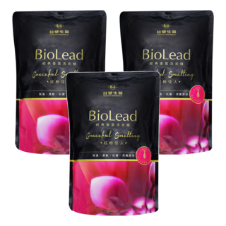 台塑生醫 BioLead 香氛洗衣精 紅粉佳人 補充包, 1.8kg, 3包