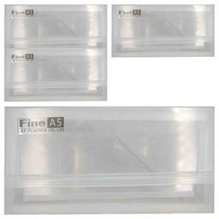 KEYWAY 聯府 A5抽屜式整理箱 4L, 透明色, 4個