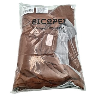 PEHOM 雙面寵物外套背心 (橘灰) 時尚保暖 寵物服飾, 1入, L