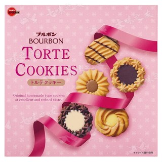 BOURBON 北日本 丹麥西點禮盒, 可可奶油風味餅乾 + 白奶油風味餅乾 + 焦糖奶油風味餅乾 + 咖啡奶油風味餅乾 + 波浪型餅乾, 1盒