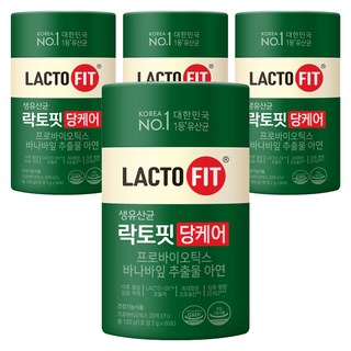 락토핏 정품 당케어 유산균, 120g, 4개