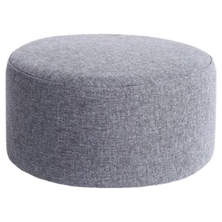 Mega 簡約素面圓形小椅凳 可拆洗布套, 灰色, 1個