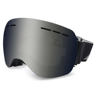 FANTON 成人用可戴眼鏡鏡面護目鏡 SK9RS, 煙灰色