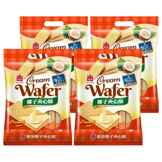 義美 夾心酥 經濟包 椰子, 400g, 4袋