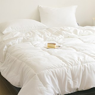 素色超細纖維四季薄被, 白色