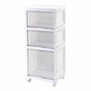 FAmILyLIFE 生活 磁吸式多功能附輪防塵收納櫃 YG-179 34 x 26 x 80cm 3.1kg, 純淨白, 1個