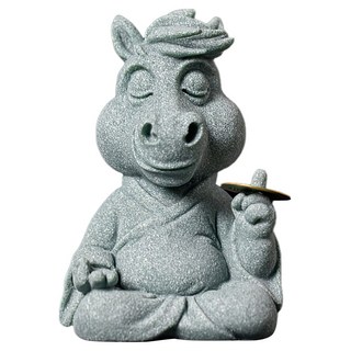 上手家居 招財風水擺件(招財擺飾/招財擺件/馬上有錢/開運/青砂石擺件)馬到成功, 青砂石