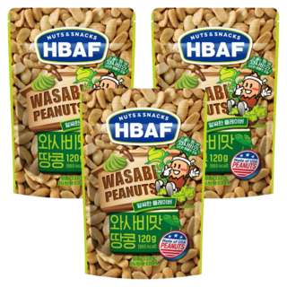 HBAF 山葵味花生 120g, 3包
