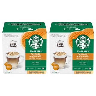 NESCAFE 雀巢咖啡 Dolce Gusto 多趣酷思 STARBUCKS 星巴克焦糖瑪奇朵咖啡膠囊, 2盒