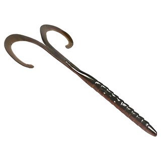 MISSILE BAITS 誘餌 戰斧蠕蟲 Tomahawk, 8.75吋, 每包6入, 咖啡色 + 綠色 雙色, 1包