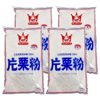 王印 King Foods 片栗粉 北海道產馬鈴薯 100%, 1kg, 4包