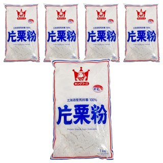 王印 King Foods 片栗粉 北海道產馬鈴薯 100%, 1kg, 5包