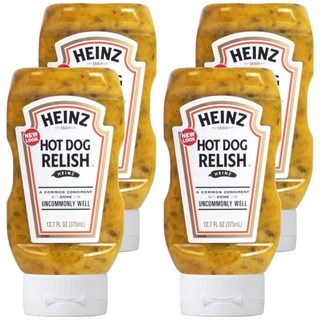 HEINZ 亨氏 黃芥末熱狗醬, 375ml, 4個