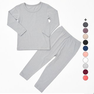 유니프랜드 아동용 히트 바이로프트 웜 9부 발열 실내복 상하세트