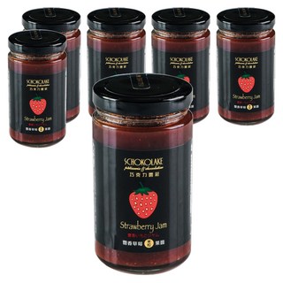 SCHOKOLAKE 巧克力雲莊 豐香草莓果粒果醬, 250g, 6罐