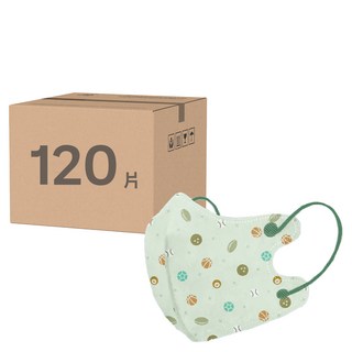 康菲 幼幼3D醫療口罩 1~3歲, 30片, 運動健將 綠色, 4盒