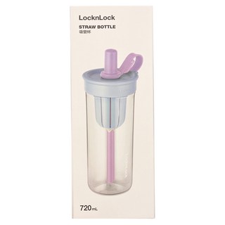 LocknLock 樂扣樂扣 嚼對FUN飲吸管杯 附茶隔, 雲朵藍, 720ml, 1個