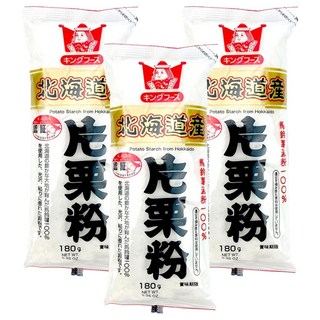 王印片栗粉 3入-北海道 日式料理勾芡、油炸首選, 180g