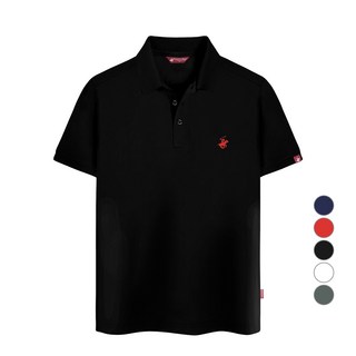 BEVERLY HILLS POLO CLUB 比佛利保羅 男女通用 涼感 透氣 標準 Cool Ever 短袖POLO衫 CPW0T01, 黑色