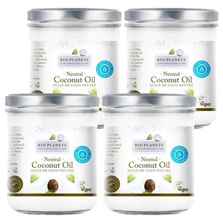 BIO PLANETE 碧歐星球 天然冷壓初榨去味椰子油, 400ml, 4罐