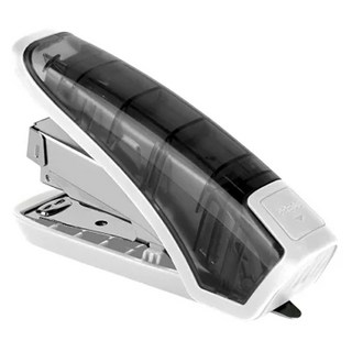 KW-triO 堡勝企業 空氣指感訂書機 省力60% 裝訂 大容量裝針置物槽 一次可裝訂15張 尾端附除針裝置, 白色, 1個