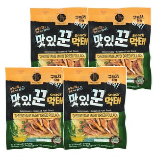 KANGGOJIP 烤明太魚乾 青陽辣椒美乃滋風味, 30g, 4包