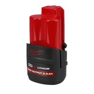Milwaukee 美沃奇 台灣公司貨 高輸出鋰電池 2.5Ah M12 HB2.5 TW 195g 原廠保固, 1盒, 1入