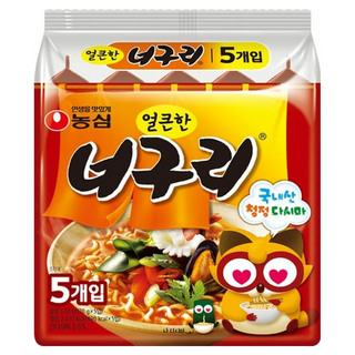 농심 얼큰한 너구리 120g, 5개