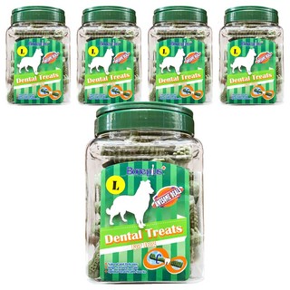 Boneplus 超效動能雙頭潔牙骨 雙向動能潔牙刷頭設計 360度旋轉滑動 Q彈好嚼, 草本, 700g, 5罐