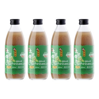 陳稼莊 即飲紅心土芭樂汁, 無添加起雲劑, 300ml, 4瓶