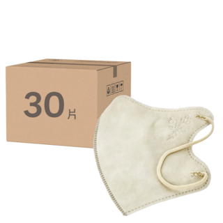 EYL'S 艾爾絲 成人3D醫療口罩 13 x 11cm 80g 01, 30片, 1盒, 杏仁白