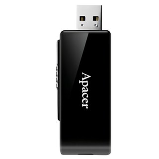 Apacer 宇瞻 AH350 3.0伸縮式隨身碟 USB 3.1高速傳輸 黑色簡約時尚, 32GB, 1個
