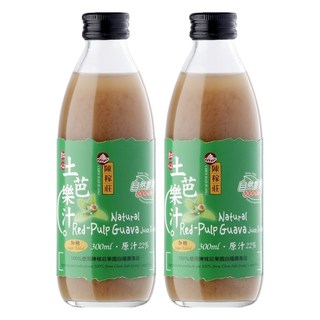 陳稼莊 即飲紅心土芭樂汁, 無添加起雲劑, 300ml, 2瓶