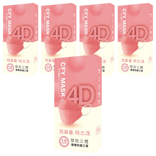 久富餘 KF94韓版 4層立體醫療口罩 雙鋼印 20.5 x 8cm, 柚見晨曦, 10片, 5盒
